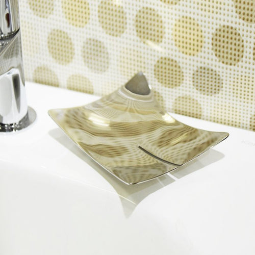 Rift (L) Soap Plate-Bathroom Accessories-Claymango.com