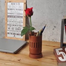 Load image into Gallery viewer, Unique Handmade Terracotta (clay) Table top Planter and penholder for your workstation.-Terracotta-Claymango.com
