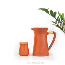 Load image into Gallery viewer, HandmadeTerracotta earthen Jug/Clay Pitcher for your Home/Office/Dinning and Table top - Double fired from Earthen collection - 1000ml/1 litre-Terracotta-Claymango.com
