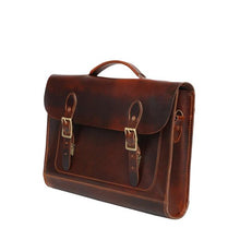 Load image into Gallery viewer, Hudson Satchel (Tobacco Tan) size fits 13 inches Laptop-Bags-Claymango.com
