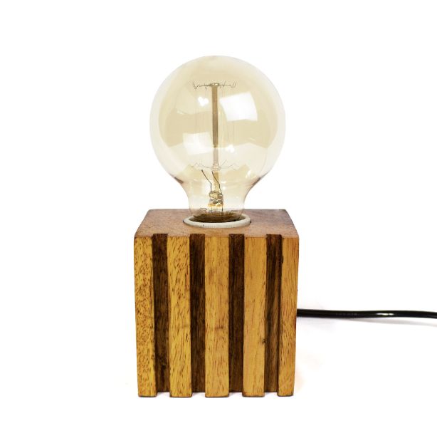 Grooved Cube Lamp-Lamp-Claymango.com