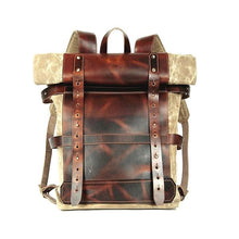 Load image into Gallery viewer, Chief Rucksack (Sand storm) waxed canvas Backpack from Premium series with lifetime repair Warranty-Bags-Claymango.com
