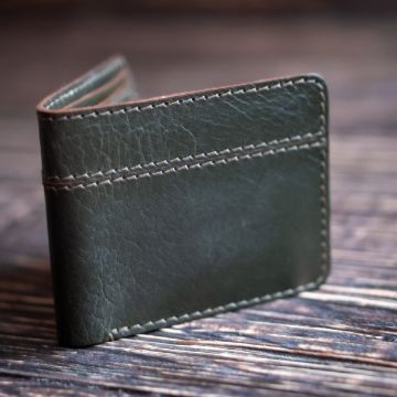 Boston Wallet (Olive)-Wallets-Claymango.com