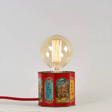 Load image into Gallery viewer, Reclaimed Old Tin box table top lamp with light intensity regulator-Lamp-Claymango.com
