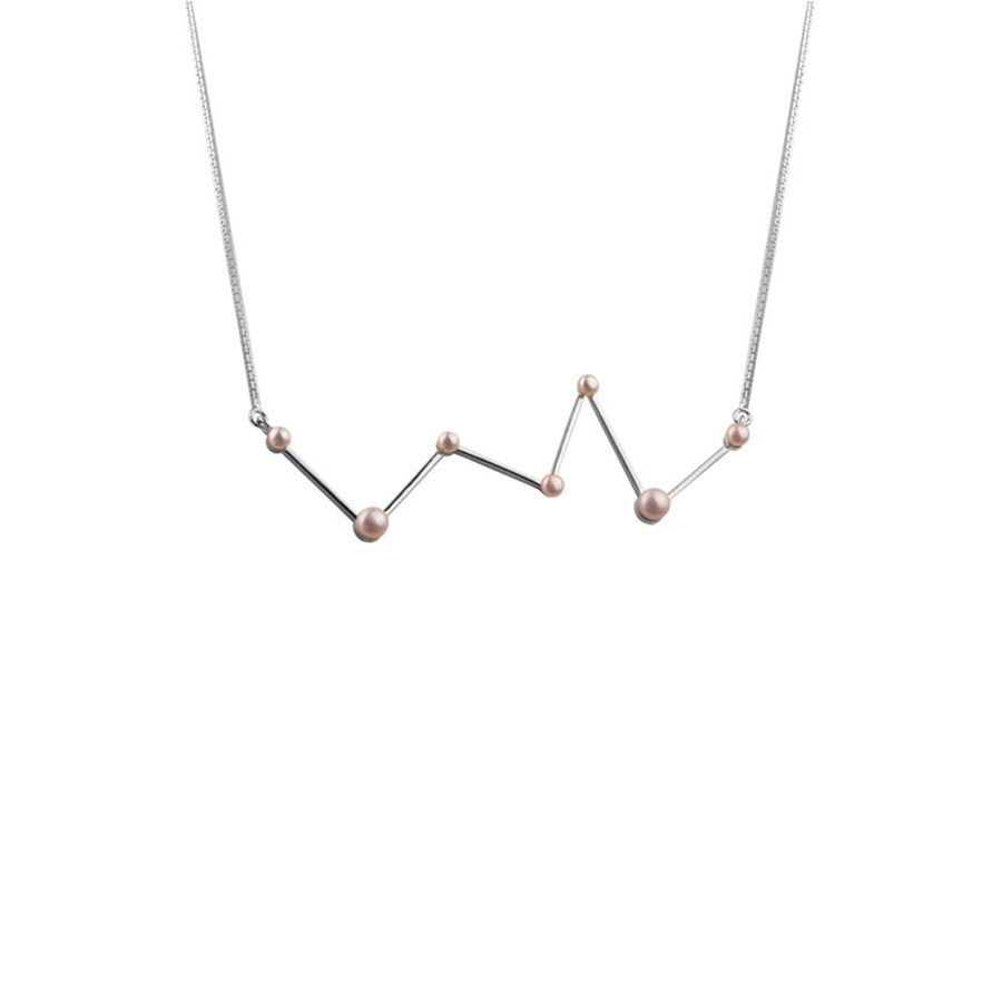 Frequence sterlling silver necklace - SILVER PLATED-Jewellery-Claymango.com