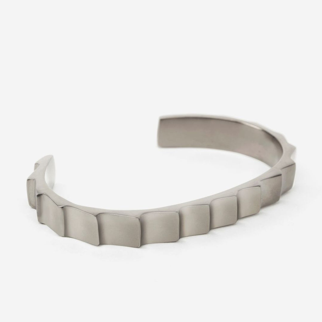 Level Cuff - Metallic Grey - Medium (Fits from 7 - 7.5 inch), Large (Fits from 7.5 - 8 inch)-Mens Accessories-Claymango.com