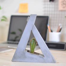 Load image into Gallery viewer, Tri - concrete geometrical concrete planter for table top /office desk / living room / console table-Home Décor-Claymango.com
