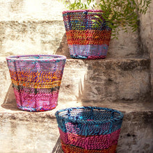 Load image into Gallery viewer, Sangariya Upcyled Textile Planter - Sirohi.org - Purpose_Home Accessory, Purpose_Lighting, Rope Material_Natural Jute Fibre, Rope Material_Recycled Cotton
