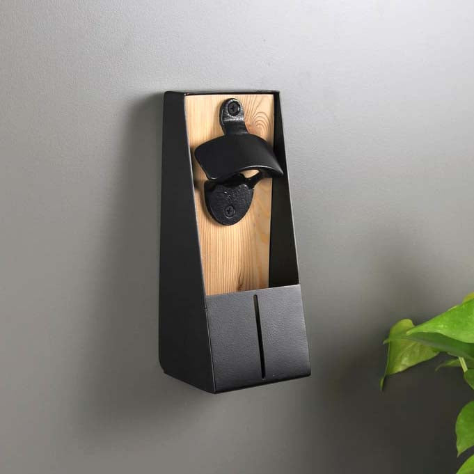 sigma - wall mounted bottle opener ( Black) )-Bar Accessories-Claymango.com