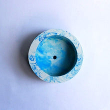Load image into Gallery viewer, Paradox Round Blue/White Cement Planter/Vase/Flower Pot/Home Decor-Home Décor-Claymango.com
