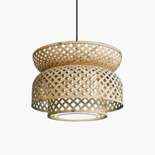 Load image into Gallery viewer, Lotus Lamp (Pendant Lamp)-Bamboo-Claymango.com
