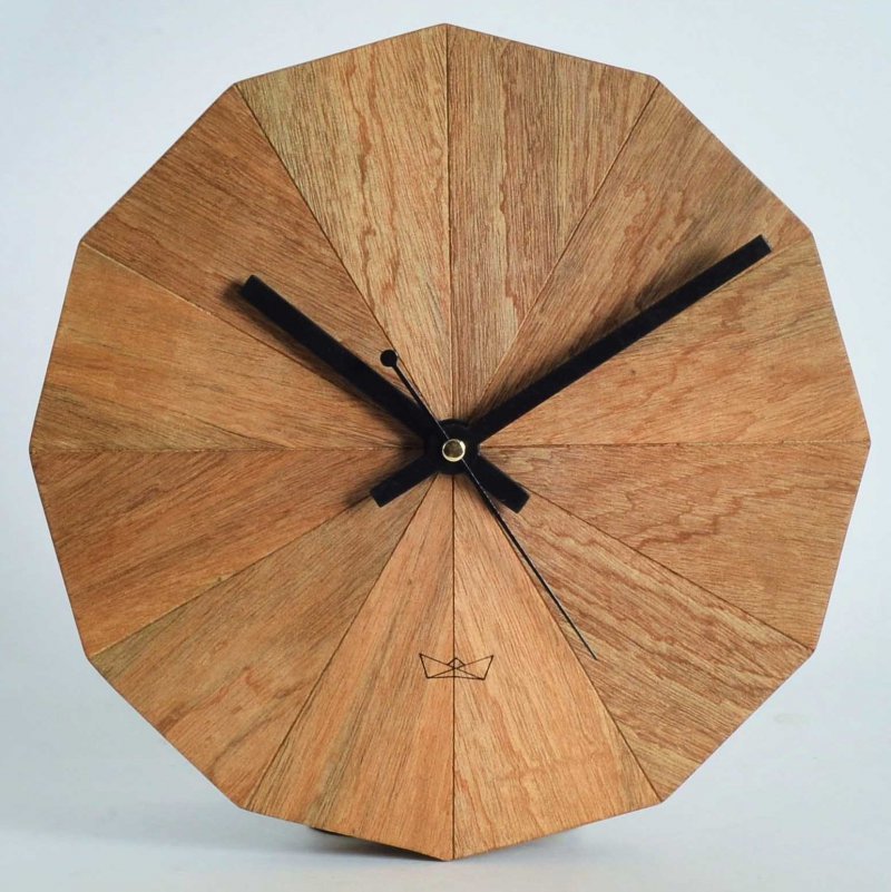 Handcrafted Pie wooden clock for Home/office/DesignStudio - SLC3P03-Home Décor-Claymango.com