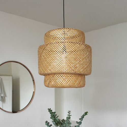 Woven Hanging Pendant Light, Natural/Bamboo Pendant Light for Home restaurants and offices-Lamps-Claymango.com