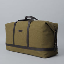 Load image into Gallery viewer, green canvas travel bag for men
