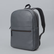 Load image into Gallery viewer, Grey leather backpack for men
