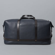 Load image into Gallery viewer, navy leather travel bag for women
