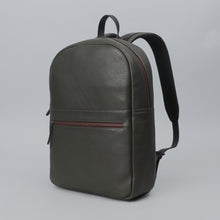 Load image into Gallery viewer, Green Leather backpack for men
