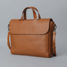 Load image into Gallery viewer, tan leather briefcase for men
