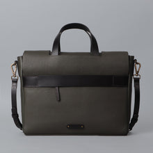 Load image into Gallery viewer, Green leather office briefcase
