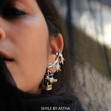 Load image into Gallery viewer, Qurbat Uncaged Bird Earring - 92.5 Sterling Silver-Jewellery-Claymango.com
