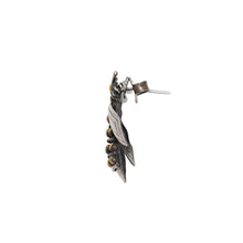 Load image into Gallery viewer, Honey bee earings - 92.5 Sterling Silver, Brass globules-Jewellery-Claymango.com
