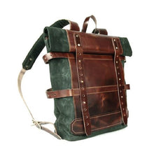 Load image into Gallery viewer, Chief Rucksack (Forest Green) waxed canvas Backpack from Premium series with lifetime repair Warranty-Bags-Claymango.com
