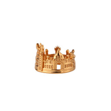 Load image into Gallery viewer, JAIPUR Sterlling silver ring - GOLD PLATED-Jewellery-Claymango.com
