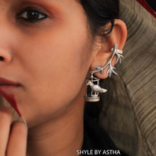 Load image into Gallery viewer, Qurbat Uncaged Bird Earring - 92.5 Sterling Silver-Jewellery-Claymango.com
