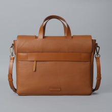 Load image into Gallery viewer, tan leather office briefcase
