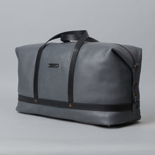 Load image into Gallery viewer, Grey leather travel bag for women
