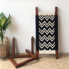 Load image into Gallery viewer, Double Wave Recycled Cotton Wooden Bench - Sirohi.org - Purpose_Indoor Seating, Purpose_Outdoor Seating, Rope Material_Recycled Cotton
