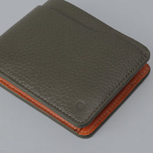 Load image into Gallery viewer, Green leather wallet with card holder
