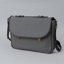 Load image into Gallery viewer, Grey canvas briefcase for men
