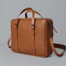 Load image into Gallery viewer, Tan Leather briefcase for men
