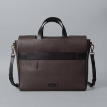 Load image into Gallery viewer, Brown leather briefcase fir women
