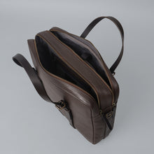 Load image into Gallery viewer, brown leather briefcase for office

