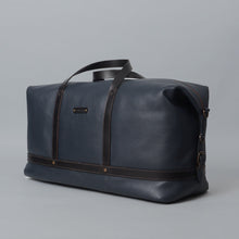 Load image into Gallery viewer, Navy leather travel bag for men
