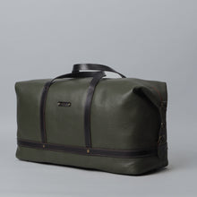 Load image into Gallery viewer, Green leather travel bag for men
