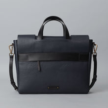 Load image into Gallery viewer, Navy Leather briefcase for men
