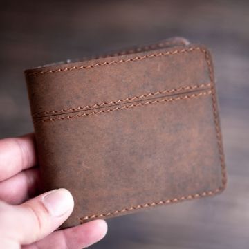 Boston Wallet (Vintage Brown)-Wallets-Claymango.com