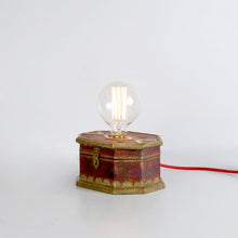 Load image into Gallery viewer, Jumbo Vintage wooden small chest lamp + Big Round filament Edison BULB-Lamp-Claymango.com

