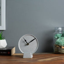 Load image into Gallery viewer, Concrete Round Tabletop Clock Grey-Home Décor-Claymango.com
