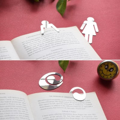 Bookmark Girl&Oval - Stainless Steel-Paper & Stationary-Claymango.com