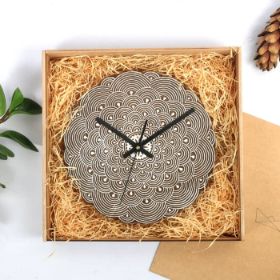 UNIQUE HANDMADE WOODEN BLOCK WALL CLOCK for home ,Office ,Kitchen ,Bedroom- wooden box gift ready pack (mid)-Gift Box-Claymango.com