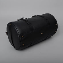 Load image into Gallery viewer, black leather gym bag for women

