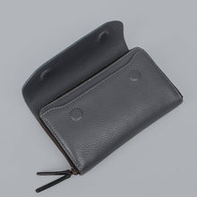 Load image into Gallery viewer, Buy Women&#39;s Charcoal Leather Wallet Free Monogramming
