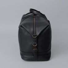 Load image into Gallery viewer, black leather travel bag for girls
