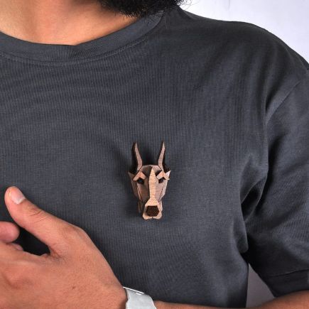 Doberman dog Brooch from My spirit animal collection-Mens Accessories-Claymango.com