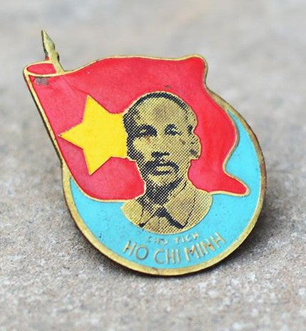 Vietnam Authentic NVA or VC Viet Cong Chu Tich Ho Chi Minh Pin collectibles-Antiques-Claymango.com