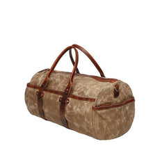 Load image into Gallery viewer, Waxwd Canvas woodland duffle (sand storm)-Bags-Claymango.com
